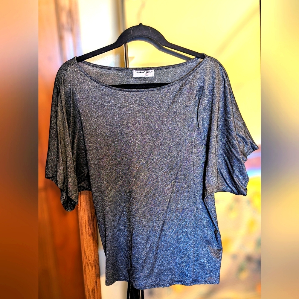 Michael Stars dolman sleeve sparkly shirt